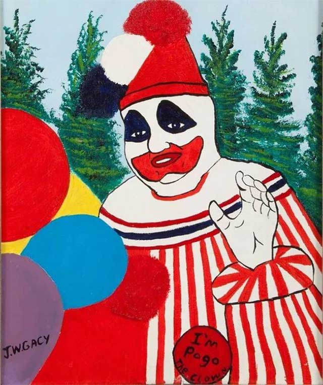 Một bức chân dung tự họa của kẻ giết người hàng loạt John Wayne Gacy