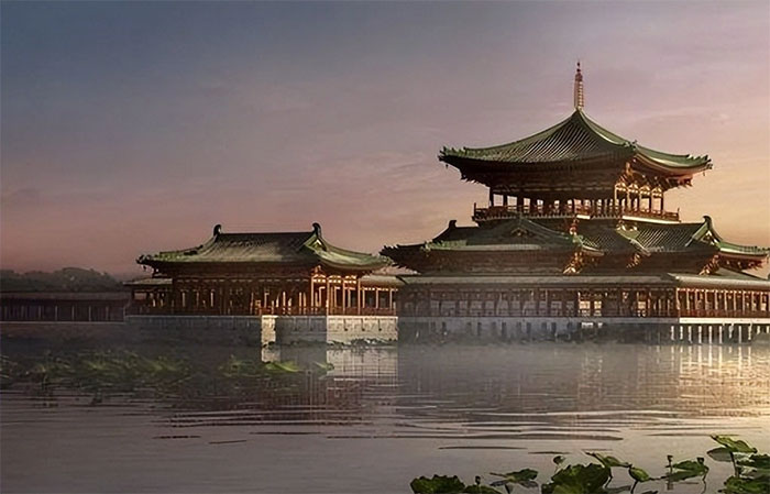 dai-minh-cung-2 Bên cạnh hồ Thái Dịch trì có một tòa kiến trúc gọi là Lân Đức điện, là nơi tổ chức quốc yến.