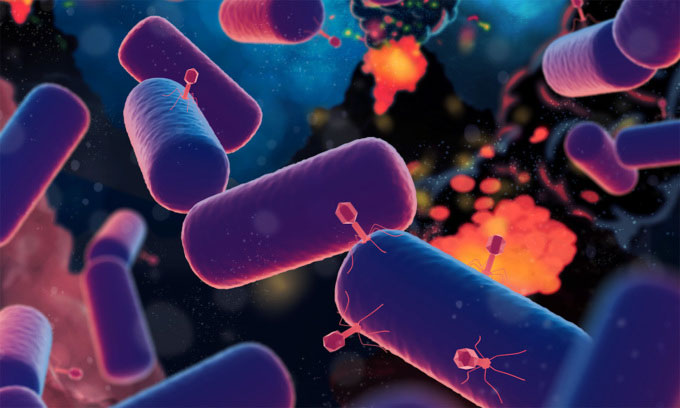 Mô phỏng LUCA bị virus tấn công Mô phỏng LUCA bị virus tấn công cách đây 4,2 tỷ năm.